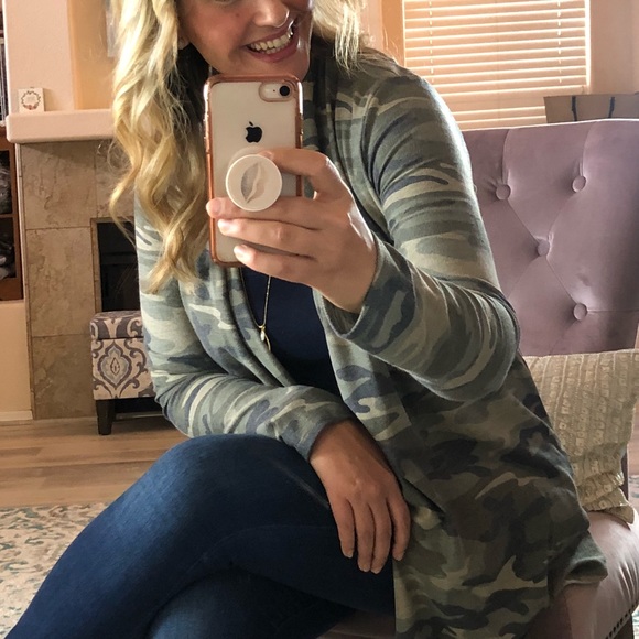 Last one! XL Camouflage Open front cardigan - Picture 4 of 7